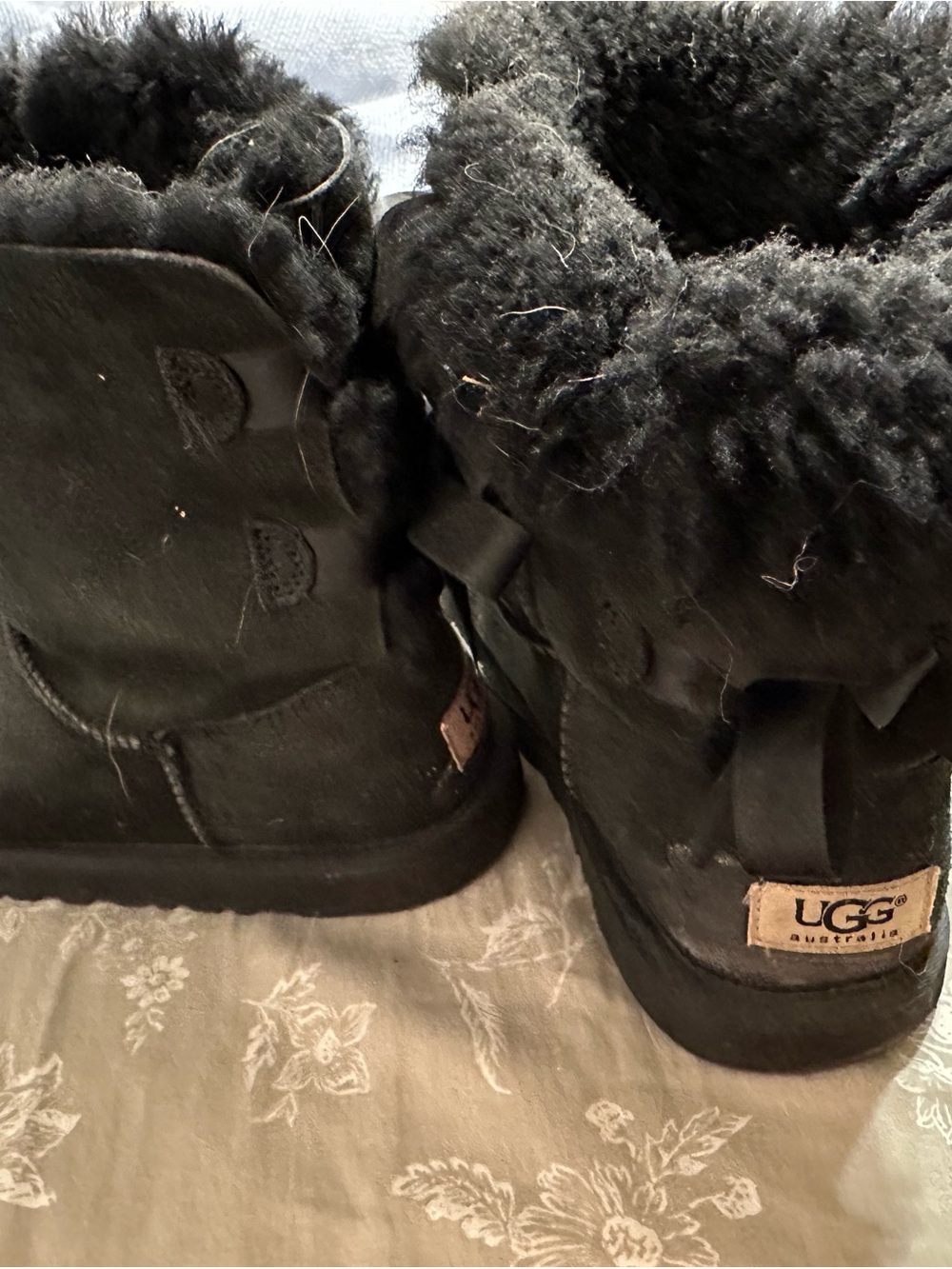 UGG Black Shearling-Lined Boots